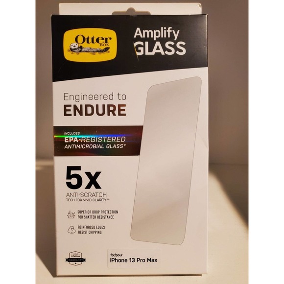 Otter Box Amplify Glass Protector for iPhone13 Pro Max EPA-Registered - Picture 1 of 1